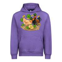 Tulip st patricks day farm chicken rooster chick  shamrock gold Urban Hoodie - Artiststas