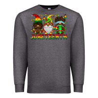 Charcoal Heather June Teenth Gnomes Premium Sweatshirt - CowhideDigitalArt