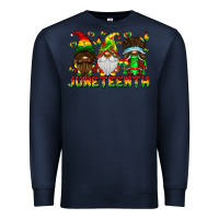 Navy June Teenth Gnomes Premium Sweatshirt - CowhideDigitalArt