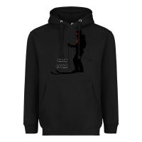 Black nighttime ski adventure Heavyweight Hoodie - tuanDangUi