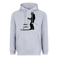 Heather Grey nighttime ski adventure Heavyweight Hoodie - tuanDangUi