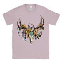 Lilac boho deer skull sunflowers and gemstone Classic Tee - RanaPortraitStore