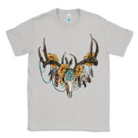 Moon Dust boho deer skull sunflowers and gemstone Classic Tee - RanaPortraitStore