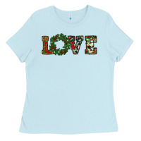 Baby Blue christmas love Ladies Tee - RanaPortraitStore
