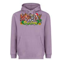 Lavender Merry Christmas Heavyweight Hoodie - CowhideDigitalArt