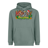 Sage Merry Christmas Heavyweight Hoodie - CowhideDigitalArt
