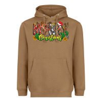 Toasted Coconut Merry Christmas Heavyweight Hoodie - CowhideDigitalArt