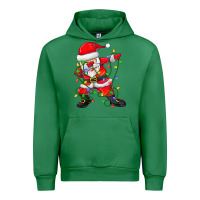 Emerald Dabbing Santa Christmas Tree Lights Urban Hoodie - tuanDangUi
