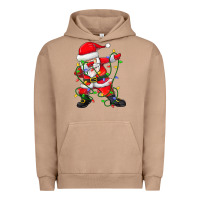 Pigment Burro Dabbing Santa Christmas Tree Lights Urban Hoodie - tuanDangUi