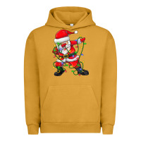 Pigment Peanut Butter Dabbing Santa Christmas Tree Lights Urban Hoodie - tuanDangUi