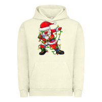 Pigment Pistachio Dabbing Santa Christmas Tree Lights Urban Hoodie - tuanDangUi