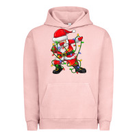 Pigment Salmon Dabbing Santa Christmas Tree Lights Urban Hoodie - tuanDangUi