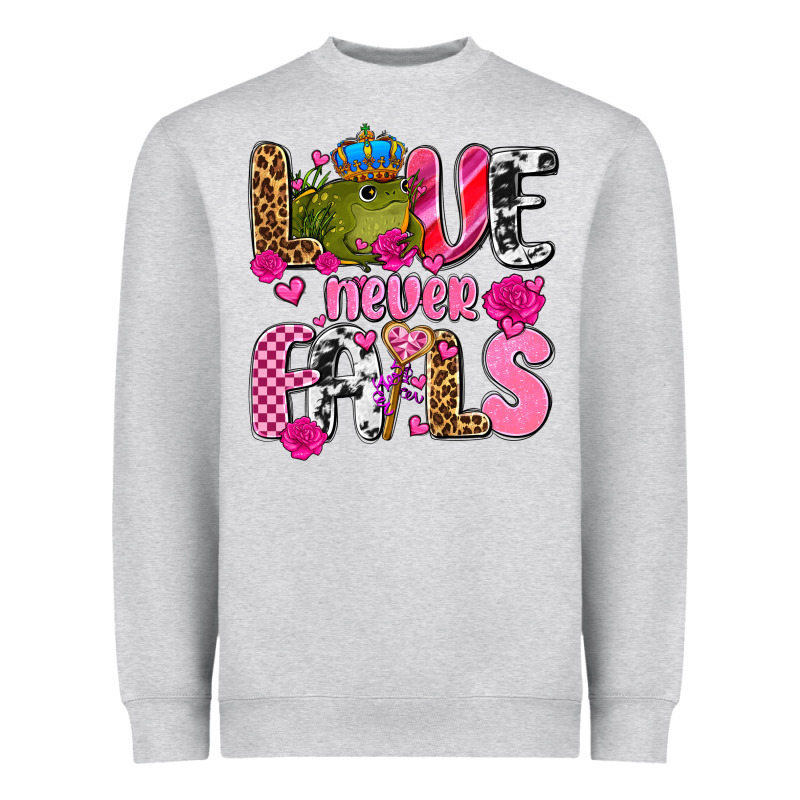 Love Never Fails With Prince Frog  Olivia Heavyweight Sweatshirt by OliviaCreatesArt | Teevron