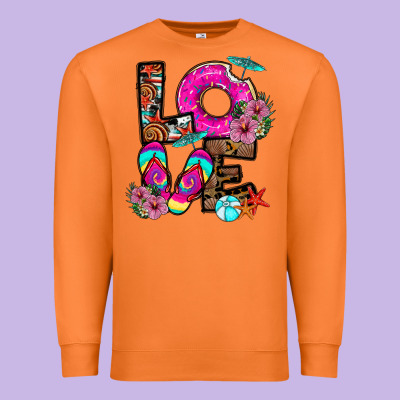 Love Summer Premium Sweatshirt Designed By Cowhidedigitalart