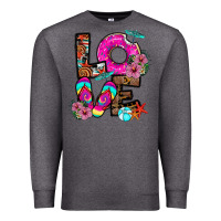 Charcoal Heather Love Summer Premium Sweatshirt - CowhideDigitalArt