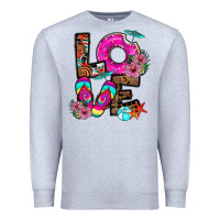 Heather Grey Love Summer Premium Sweatshirt - CowhideDigitalArt