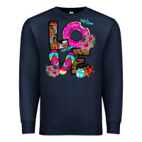 Navy Love Summer Premium Sweatshirt - CowhideDigitalArt