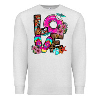 Oatmeal Heather Love Summer Premium Sweatshirt - CowhideDigitalArt