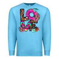 Ocean Blue Love Summer Premium Sweatshirt - CowhideDigitalArt