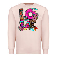 Pale Pink Love Summer Premium Sweatshirt - CowhideDigitalArt