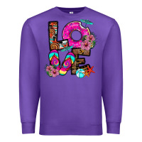 Purple Love Summer Premium Sweatshirt - CowhideDigitalArt