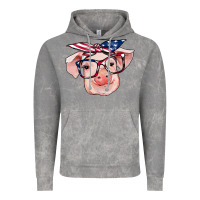 Cloud Rock american flag with pig Vintage Hoodie - RanaPortraitStore