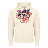 Vintage Artic american flag with pig Vintage Hoodie - RanaPortraitStore