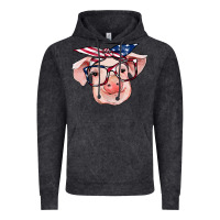 Vintage Black american flag with pig Vintage Hoodie - RanaPortraitStore