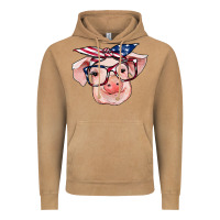 American Flag With Pig Vintage Hoodie | Teevron