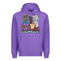 Purple coffee cups but first coffee bbs Premium Hoodie - BundleAndBundleShop
