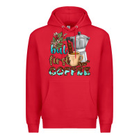 Red coffee cups but first coffee bbs Premium Hoodie - BundleAndBundleShop