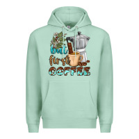 Seafoam coffee cups but first coffee bbs Premium Hoodie - BundleAndBundleShop