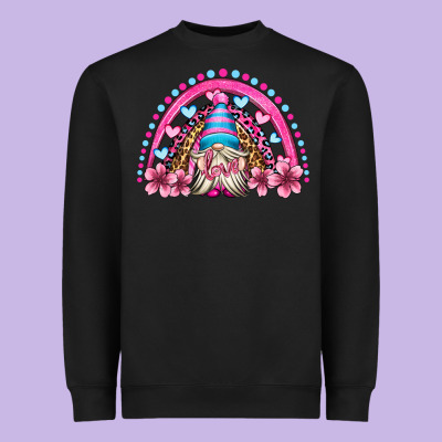 Valentine's Day Rainbow Gnome Olivia Heavyweight Sweatshirt Designed By Oliviacreatesart