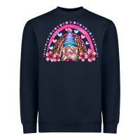 Navy valentine's day rainbow gnome olivia Heavyweight Sweatshirt - OliviaCreatesArt
