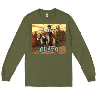 Army Green Rodeo Cowboy bullfighter western 20oz skinny Long Sleeve Tee - HowdyJamesFarm