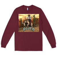 Burgundy Rodeo Cowboy bullfighter western 20oz skinny Long Sleeve Tee - HowdyJamesFarm