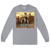 Heather Grey Rodeo Cowboy bullfighter western 20oz skinny Long Sleeve Tee - HowdyJamesFarm