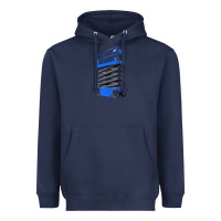 Navy scissor lift Heavyweight Hoodie - LillyAllenDesigns