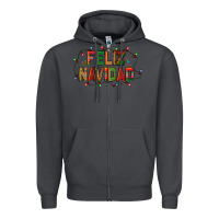 Smoke Feliz Navidad Zipper Hoodie - BundleAndBundleShop
