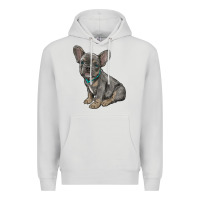 Dove Grey french bulldog Premium Hoodie - RanaPortraitStore