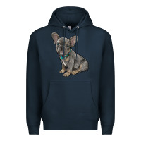Navy french bulldog Premium Hoodie - RanaPortraitStore
