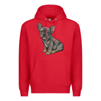 Red french bulldog Premium Hoodie - RanaPortraitStore