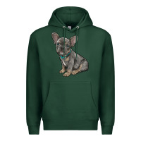 Sports Green french bulldog Premium Hoodie - RanaPortraitStore