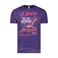 A Queen Was Born In August 1965 Happy Birthday To Me 55 Years Old Vintage Tee | Teevron