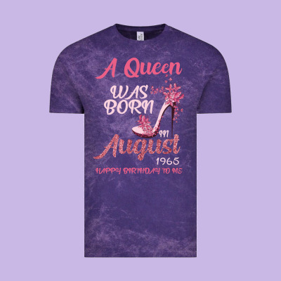 A Queen Was Born In August 1965 Happy Birthday To Me 55 Years Old Vintage Tee Designed By Bettercallsaul