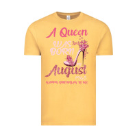 Vintage Mustard A Queen Was Born In August 1965 Happy Birthday To Me 55 Years Old Vintage Tee - Bettercallsaul