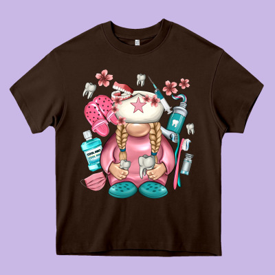 Dentist Gnome Heavy Core Tee Designed By Nancycooperartshop