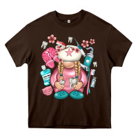Chocolate Brown dentist gnome Heavy Core Tee - NancyCooperArtShop