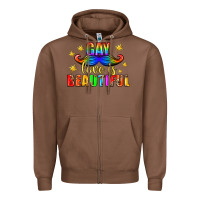 Chestnut Gay Love Is Beautiful Pride Lgbtq Zipper Hoodie - BundleAndBundleShop