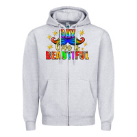 Heather Grey Gay Love Is Beautiful Pride Lgbtq Zipper Hoodie - BundleAndBundleShop